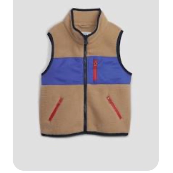 Gap Toddler Sherpa Colorblock Vest, 2T - Picture 2 of 5